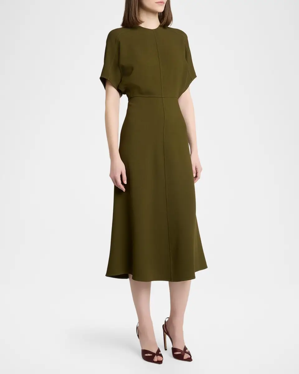 Victoria Beckham Eleanor A-Line Midi Dress | Thumbnail 4 Victoria Beckham Eleanor A-Line Midi Dress | Thumbnail 4