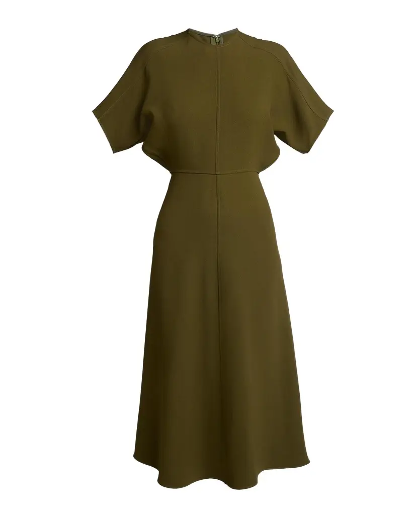 Victoria Beckham Eleanor A-Line Midi Dress | Image 1 Victoria Beckham Eleanor A-Line Midi Dress | Image 1