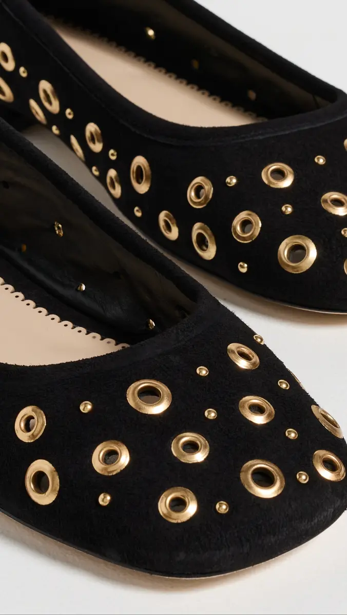 Cinq à Sept Ivy Mixed Hardware Ballet Flats | Thumbnail 6 Cinq à Sept Ivy Mixed Hardware Ballet Flats | Thumbnail 6