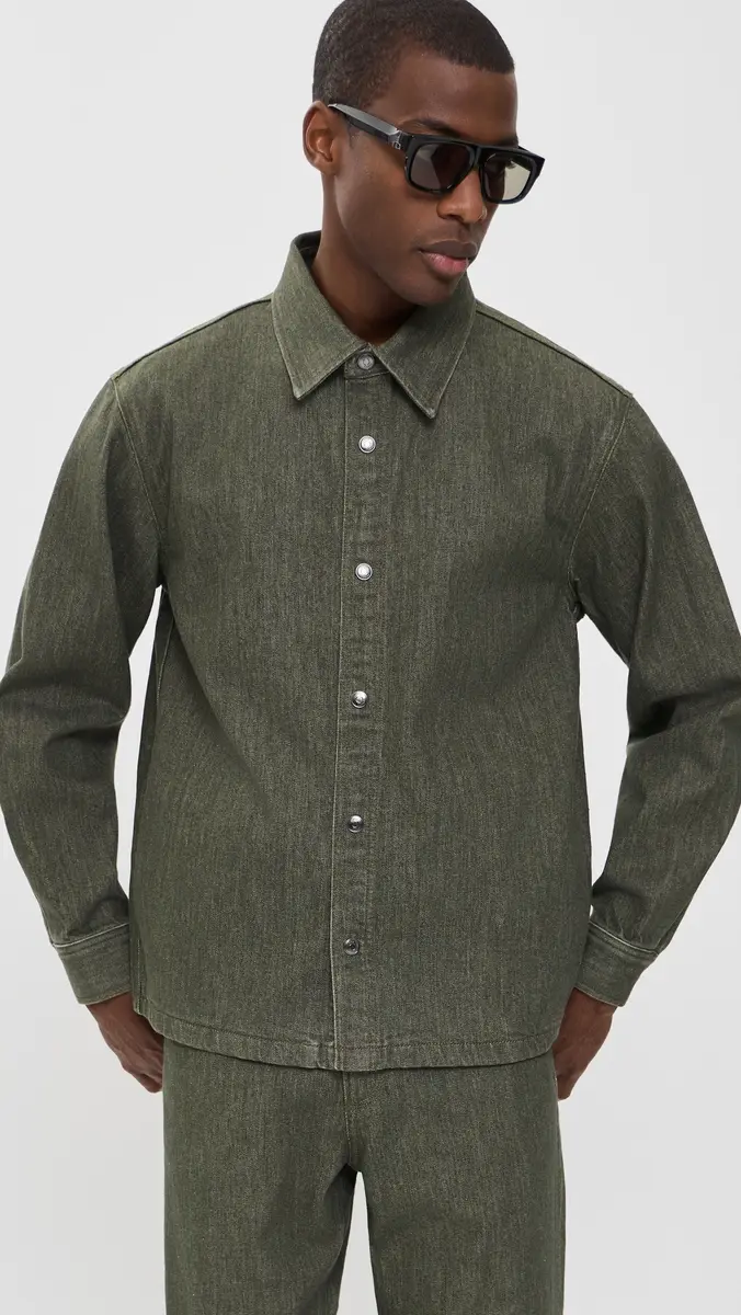 Theory Denim Button Down Shacket | Thumbnail 2 Theory Denim Button Down Shacket | Thumbnail 2