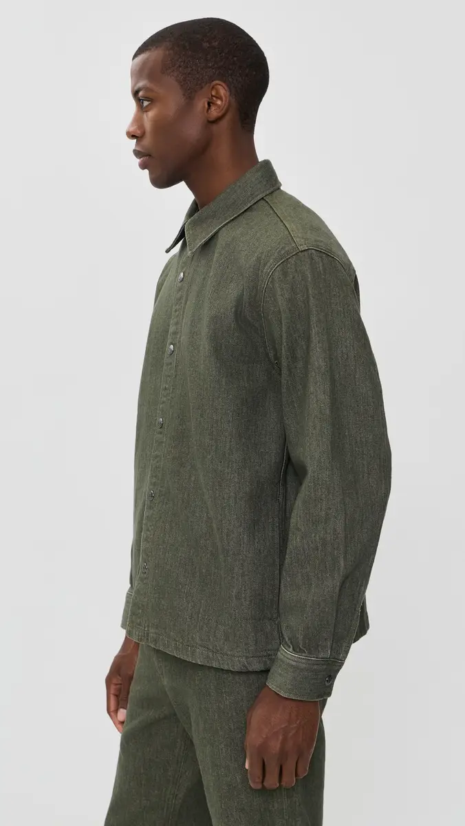 Theory Denim Button Down Shacket | Thumbnail 4 Theory Denim Button Down Shacket | Thumbnail 4