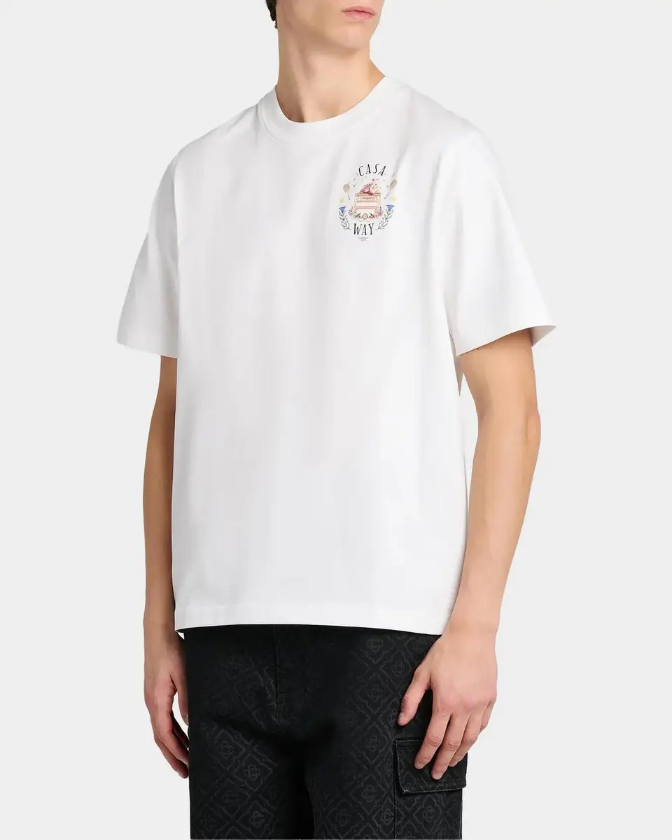 Casablanca Casa Way Cotton Crewneck T-Shirt | Thumbnail 4