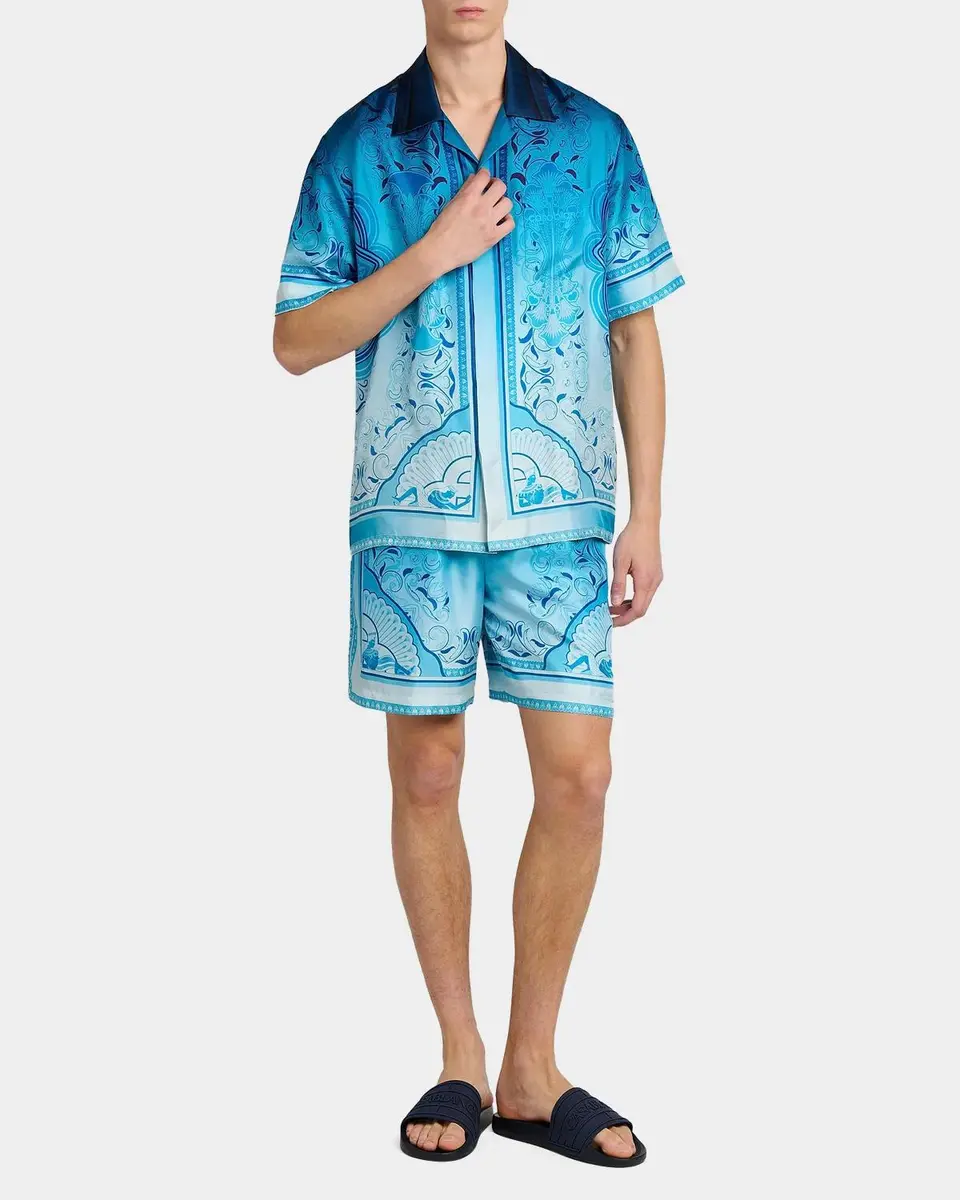 Casablanca Egyption Rug Silk Camp Shirt | Thumbnail 2 Casablanca Egyption Rug Silk Camp Shirt | Thumbnail 2