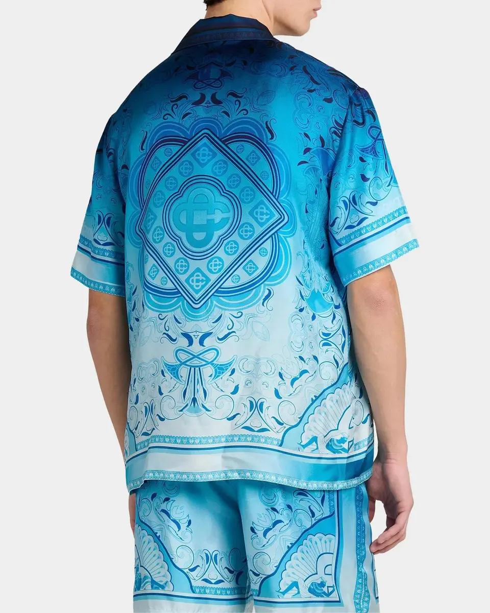 Casablanca Egyption Rug Silk Camp Shirt | Thumbnail 3 Casablanca Egyption Rug Silk Camp Shirt | Thumbnail 3
