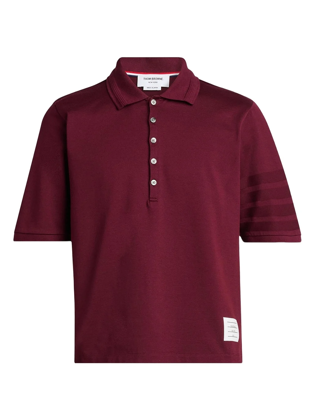 Thom Browne Men's Cotton 4-Bar Sleeve Name Applique Polo Shirt