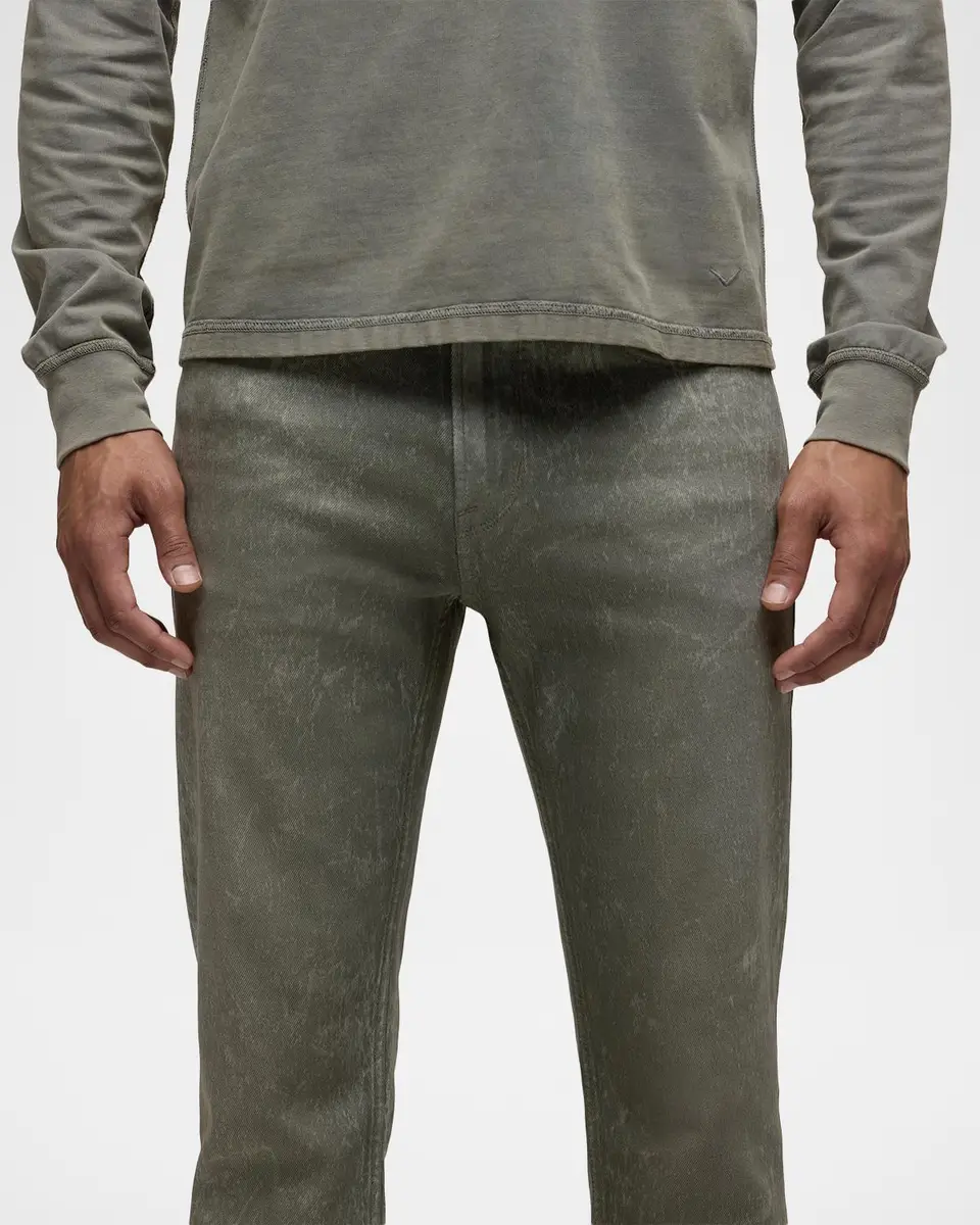 Hudson Men's Walker Kick Flare Jeans in Wax Olive | Thumbnail 5 Hudson Men's Walker Kick Flare Jeans in Wax Olive | Thumbnail 5