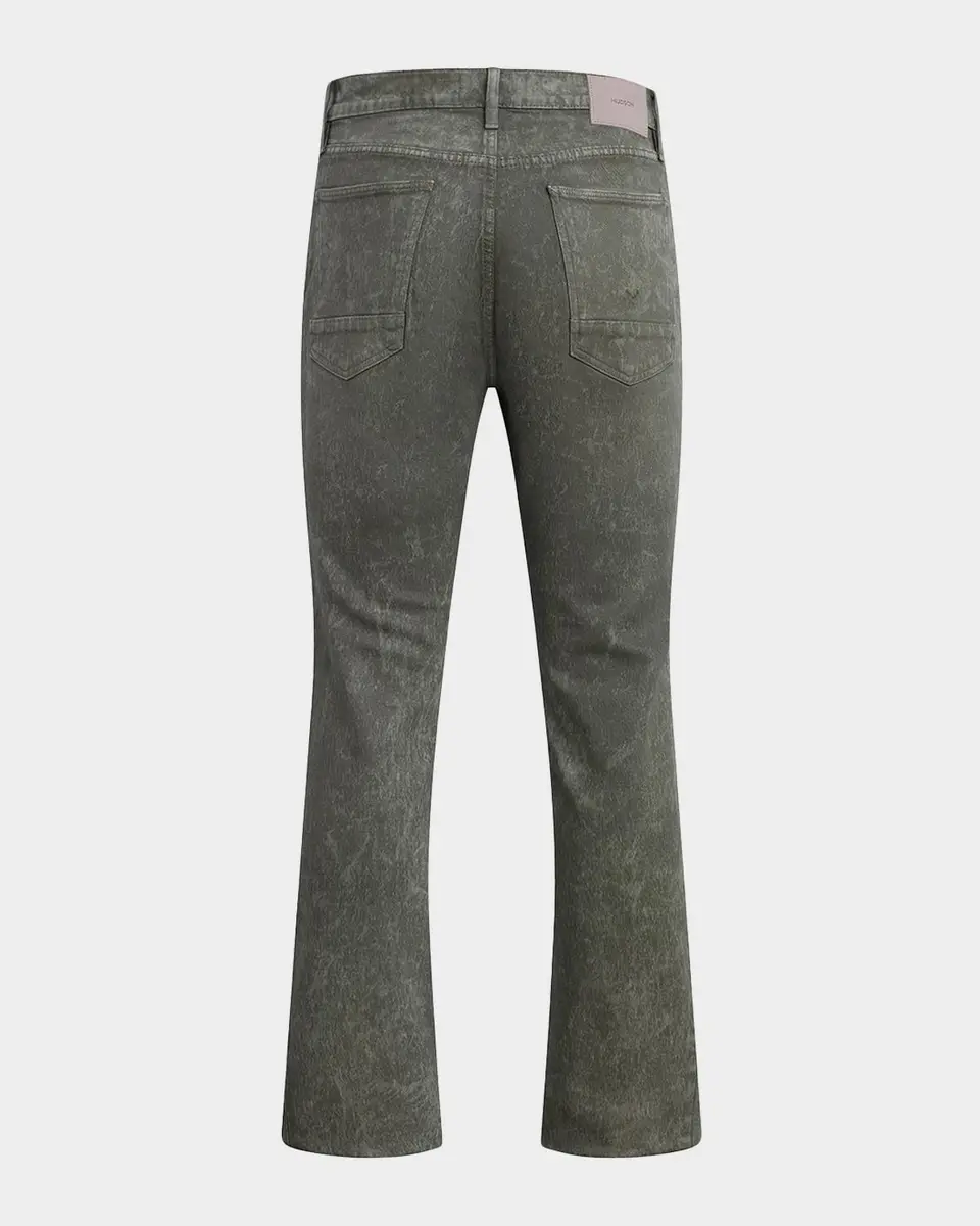 Hudson Men's Walker Kick Flare Jeans in Wax Olive | Thumbnail 8 Hudson Men's Walker Kick Flare Jeans in Wax Olive | Thumbnail 8