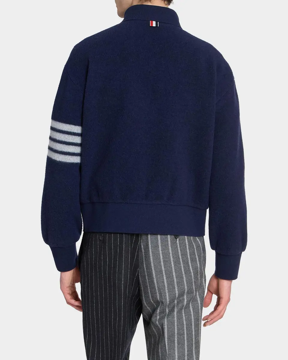 Thom Browne Men's Wool Fleece Polo Cardigan | Thumbnail 3 Thom Browne Men's Wool Fleece Polo Cardigan | Thumbnail 3