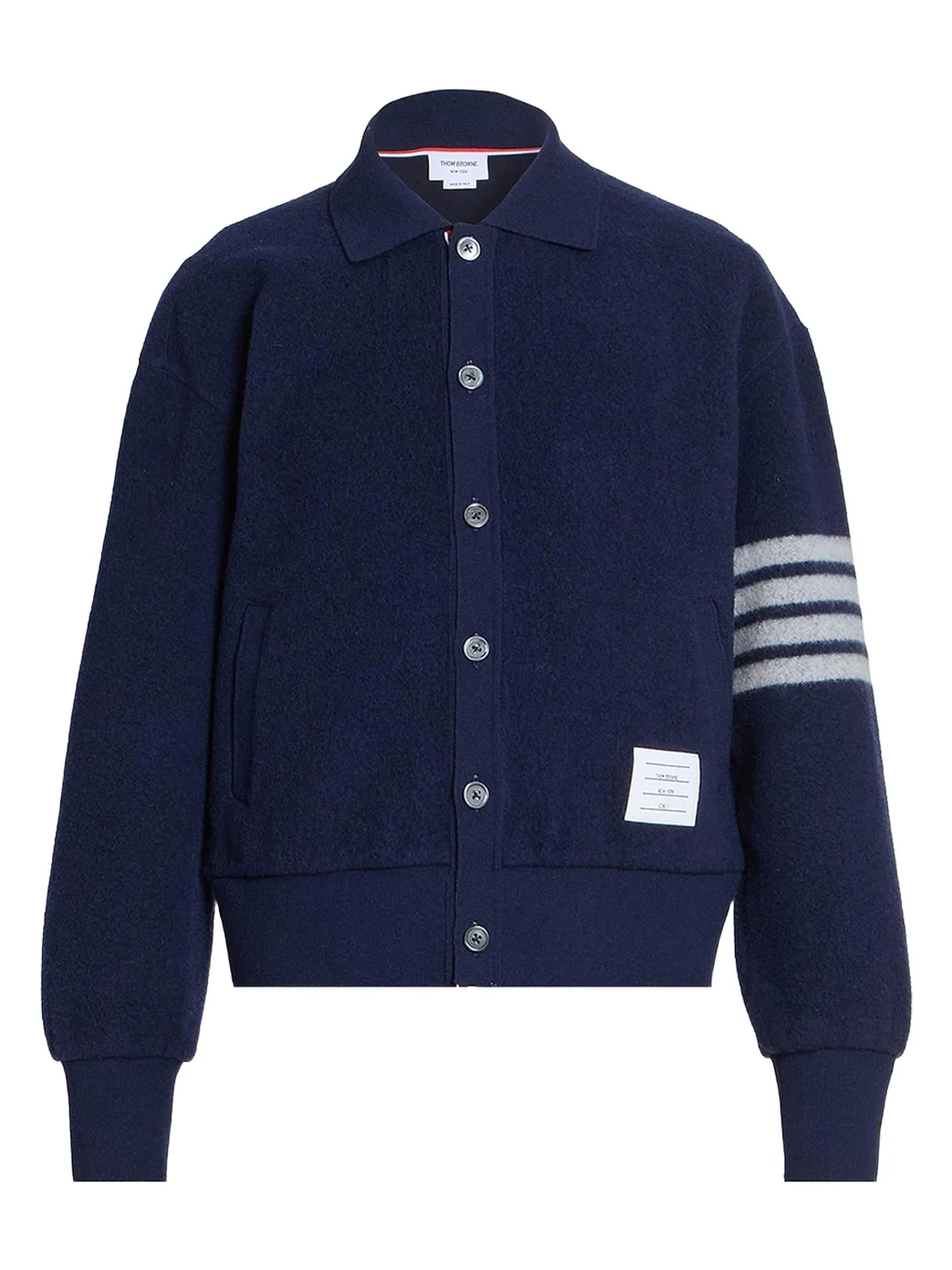 Men's Wool Fleece Polo Cardigan