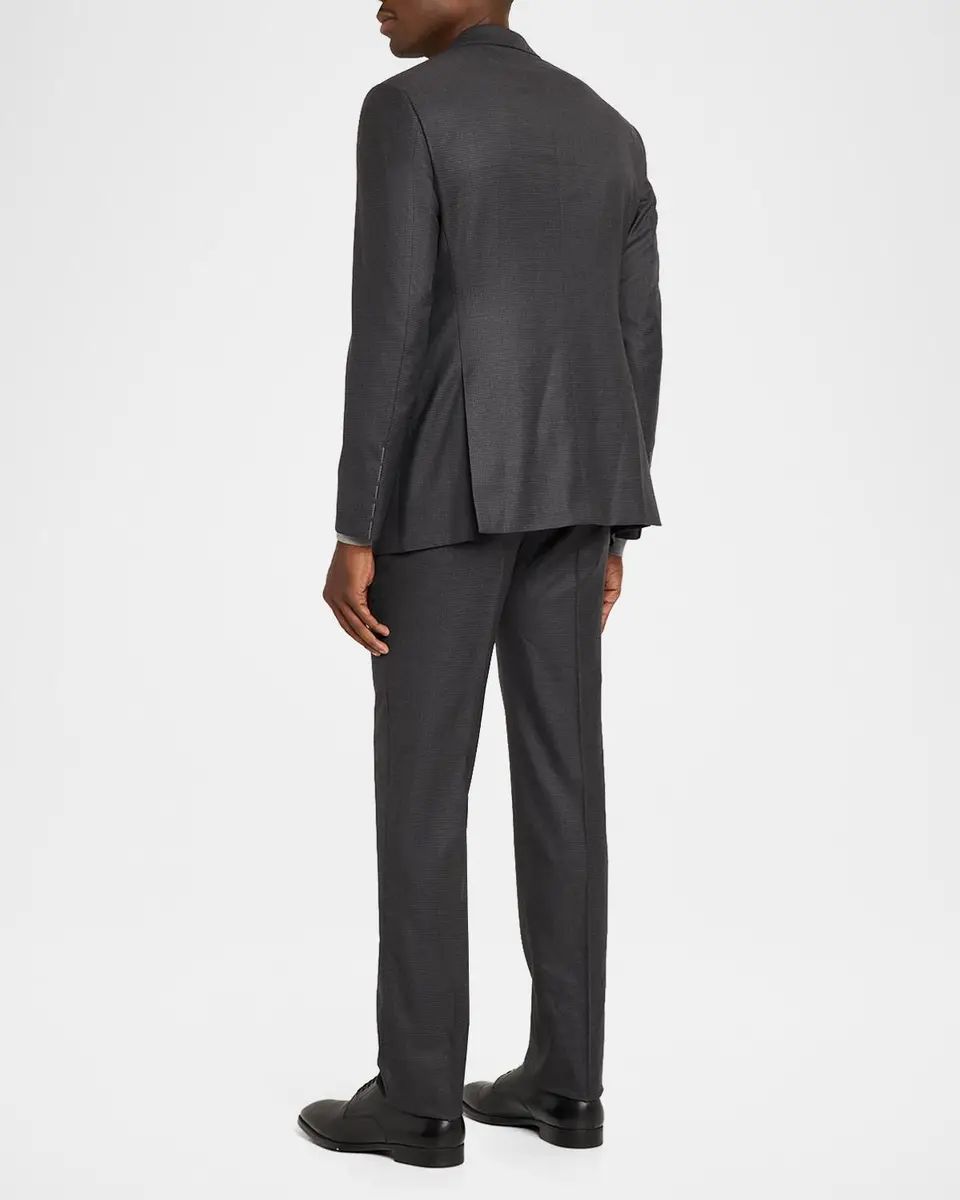 Giorgio Armani Men's Soft Line Wool Micro-Check Single-Breasted Sport Coat | Thumbnail 3 Giorgio Armani Men's Soft Line Wool Micro-Check Single-Breasted Sport Coat | Thumbnail 3