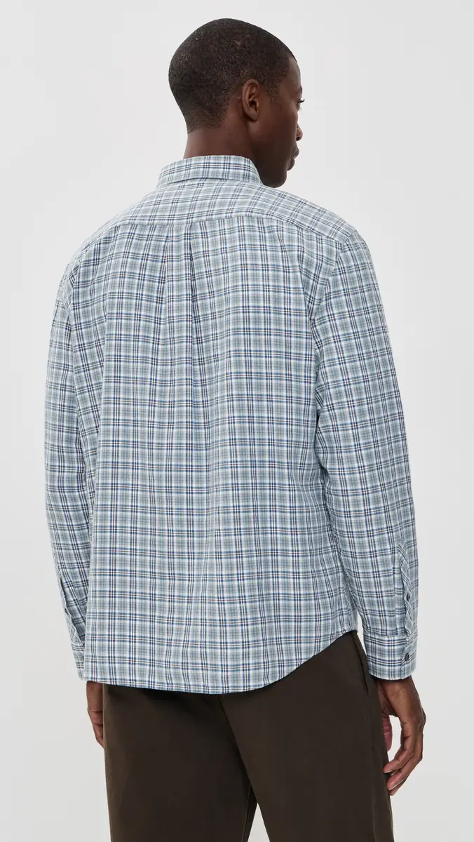 Billy Reid Twill Plaid Hutcheson Sport Shirt | Thumbnail 3