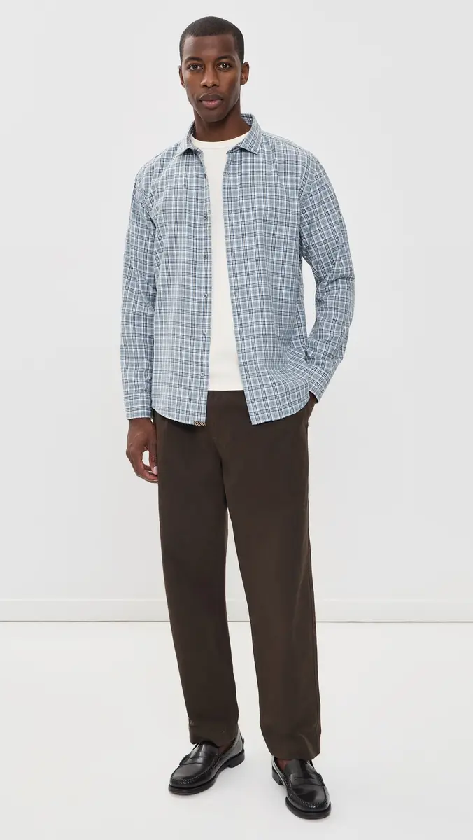 Billy Reid Twill Plaid Hutcheson Sport Shirt | Thumbnail 5