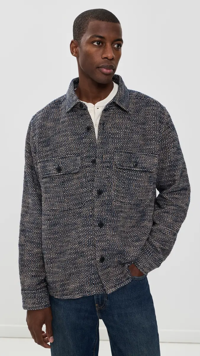 Billy Reid Herringbone CPO Shacket | Thumbnail 2 Billy Reid Herringbone CPO Shacket | Thumbnail 2