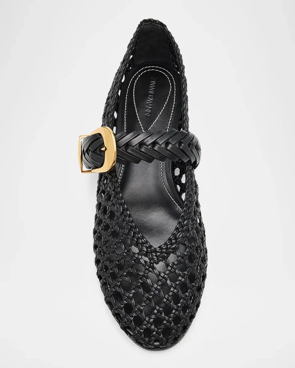 Zimmermann Alchemy Woven Leather Ballerina Flats | Thumbnail 4 Zimmermann Alchemy Woven Leather Ballerina Flats | Thumbnail 4