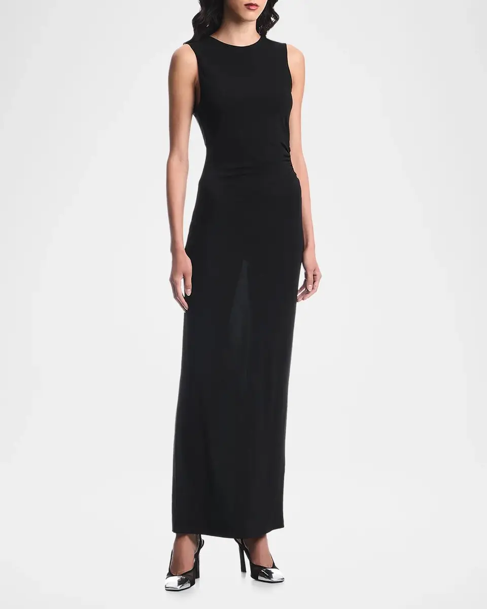 Emporio Armani Sleeveless Jersey Column Maxi Dress | Thumbnail 2 Emporio Armani Sleeveless Jersey Column Maxi Dress | Thumbnail 2