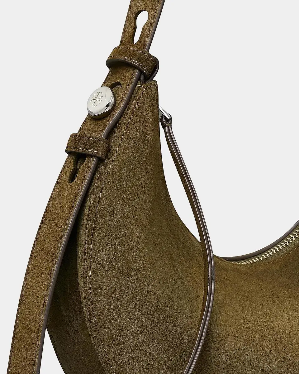 Tory Burch Romy Suede Half Moon Bag | Thumbnail 4 Tory Burch Romy Suede Half Moon Bag | Thumbnail 4