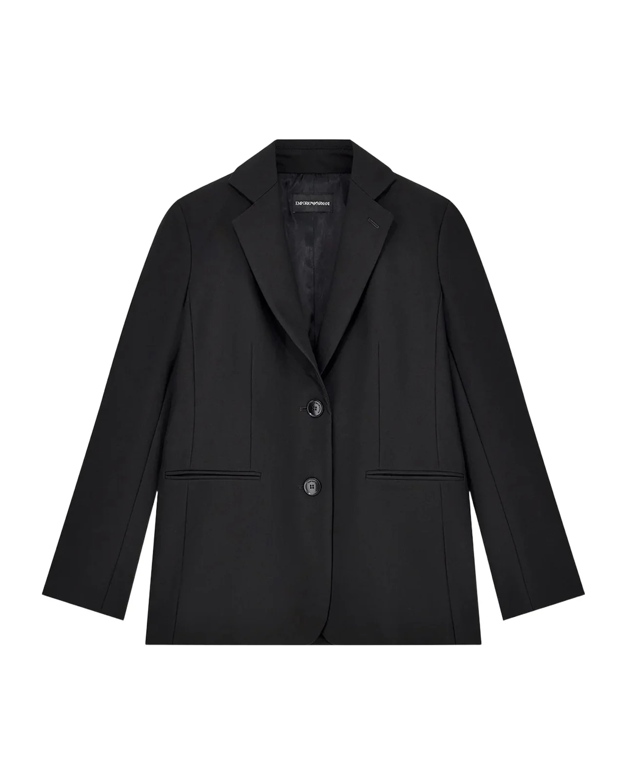Emporio Armani Single-Breasted Stretch Cady Jacket