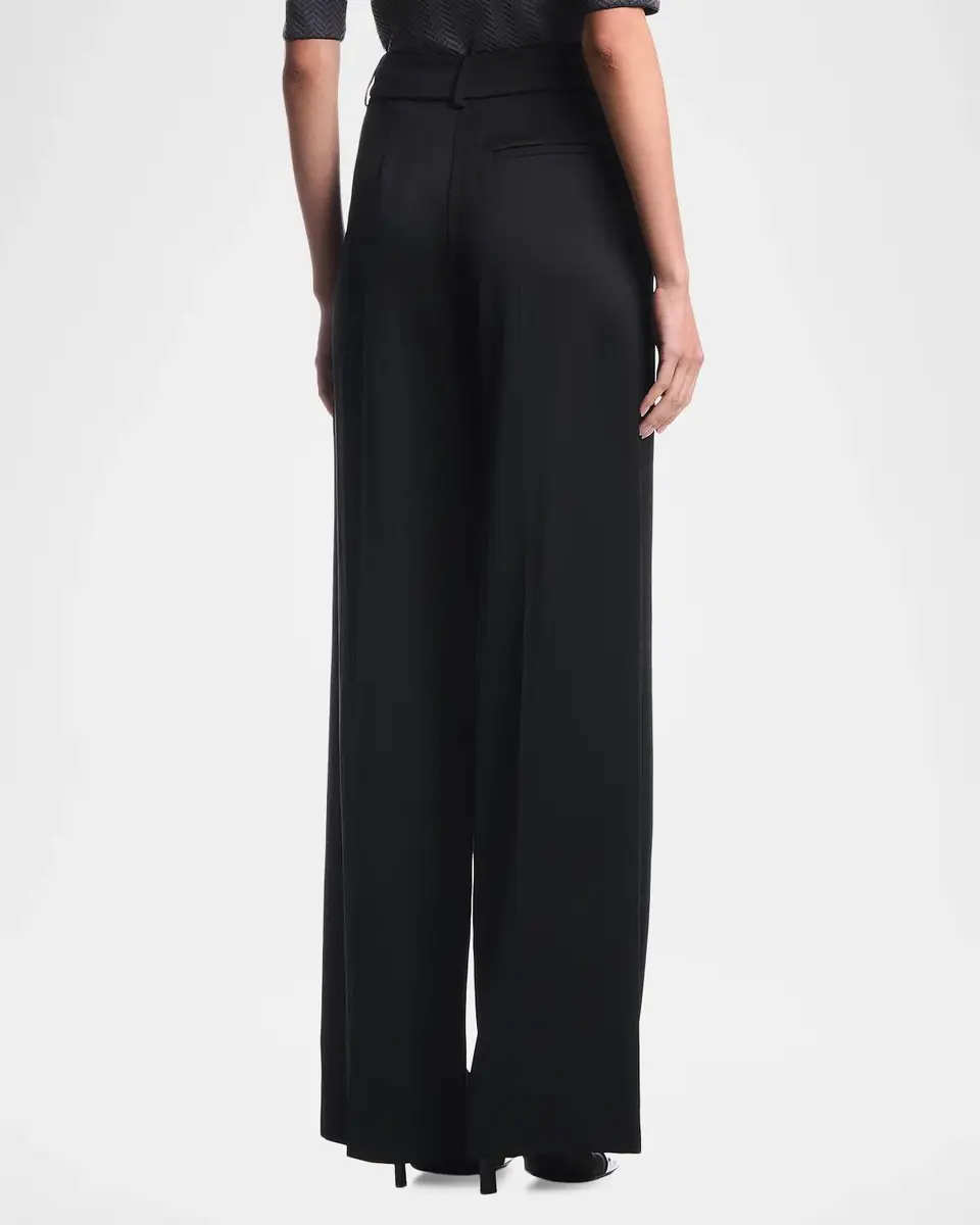 Emporio Armani Wide-Leg Satin Pants | Thumbnail 2 Emporio Armani Wide-Leg Satin Pants | Thumbnail 2