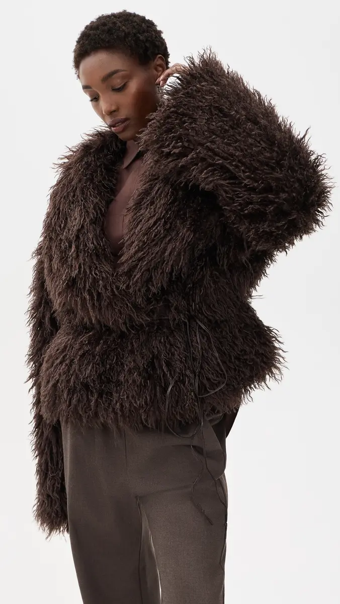 Source Unknown Hathi Belted Faux Fur Jacket | Thumbnail 2 Source Unknown Hathi Belted Faux Fur Jacket | Thumbnail 2