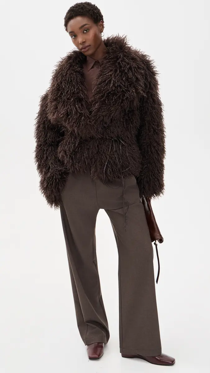 Source Unknown Hathi Belted Faux Fur Jacket | Thumbnail 5 Source Unknown Hathi Belted Faux Fur Jacket | Thumbnail 5