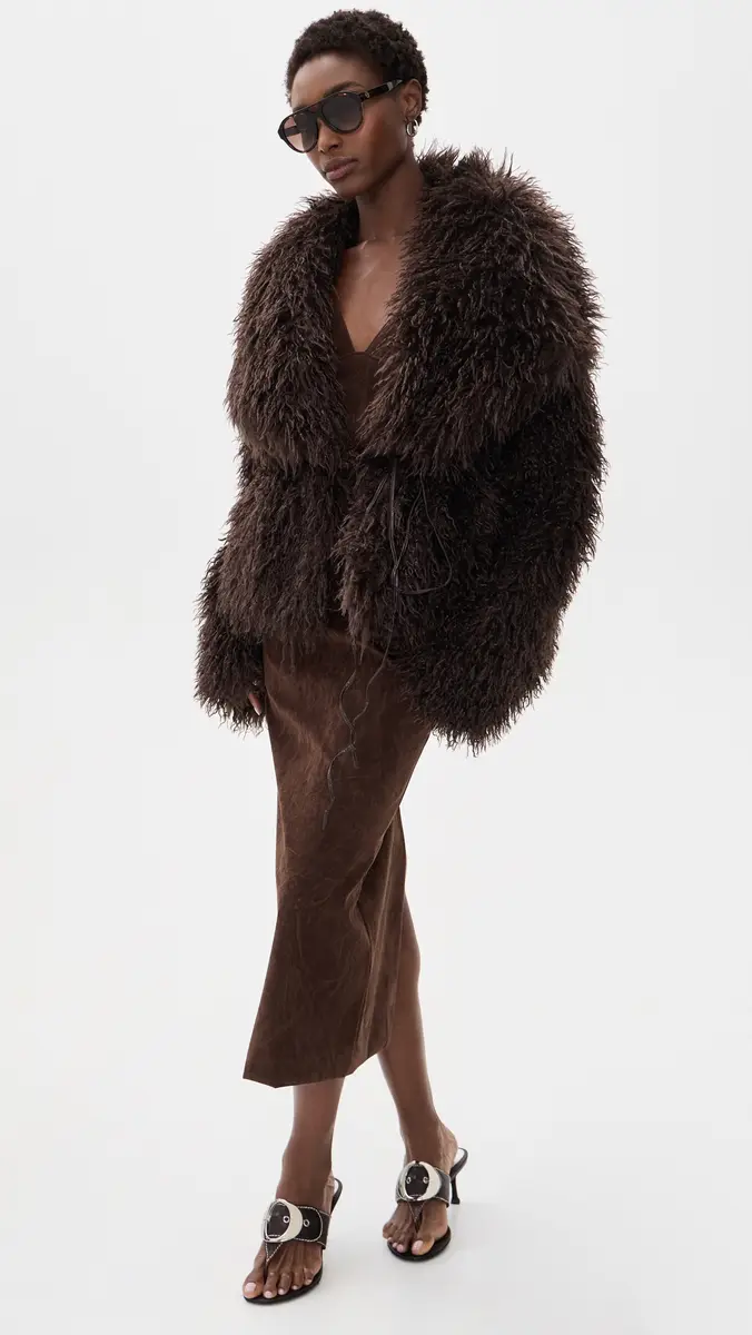 Source Unknown Hathi Belted Faux Fur Jacket | Thumbnail 6 Source Unknown Hathi Belted Faux Fur Jacket | Thumbnail 6