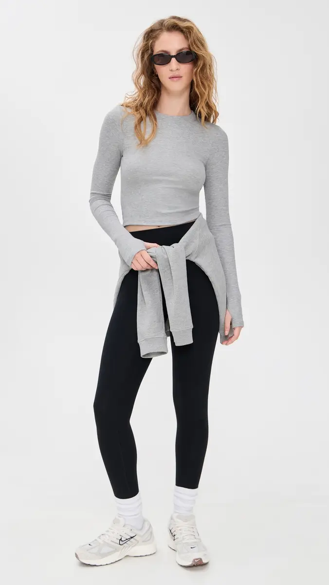 Splits59 Louise Rib Long Sleeve Crop Tee | Thumbnail 5 Splits59 Louise Rib Long Sleeve Crop Tee | Thumbnail 5
