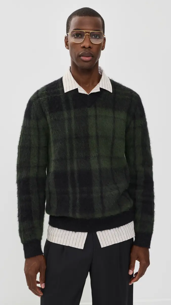 Barbour Hunham Tartan V Neck Sweater | Thumbnail 2 Barbour Hunham Tartan V Neck Sweater | Thumbnail 2