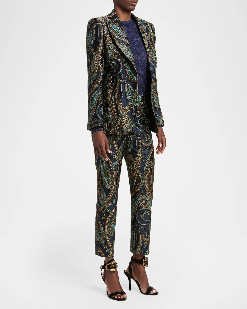 Etro Paisley Jacquard Single-Breasted Fitted Jacket | Thumbnail 2