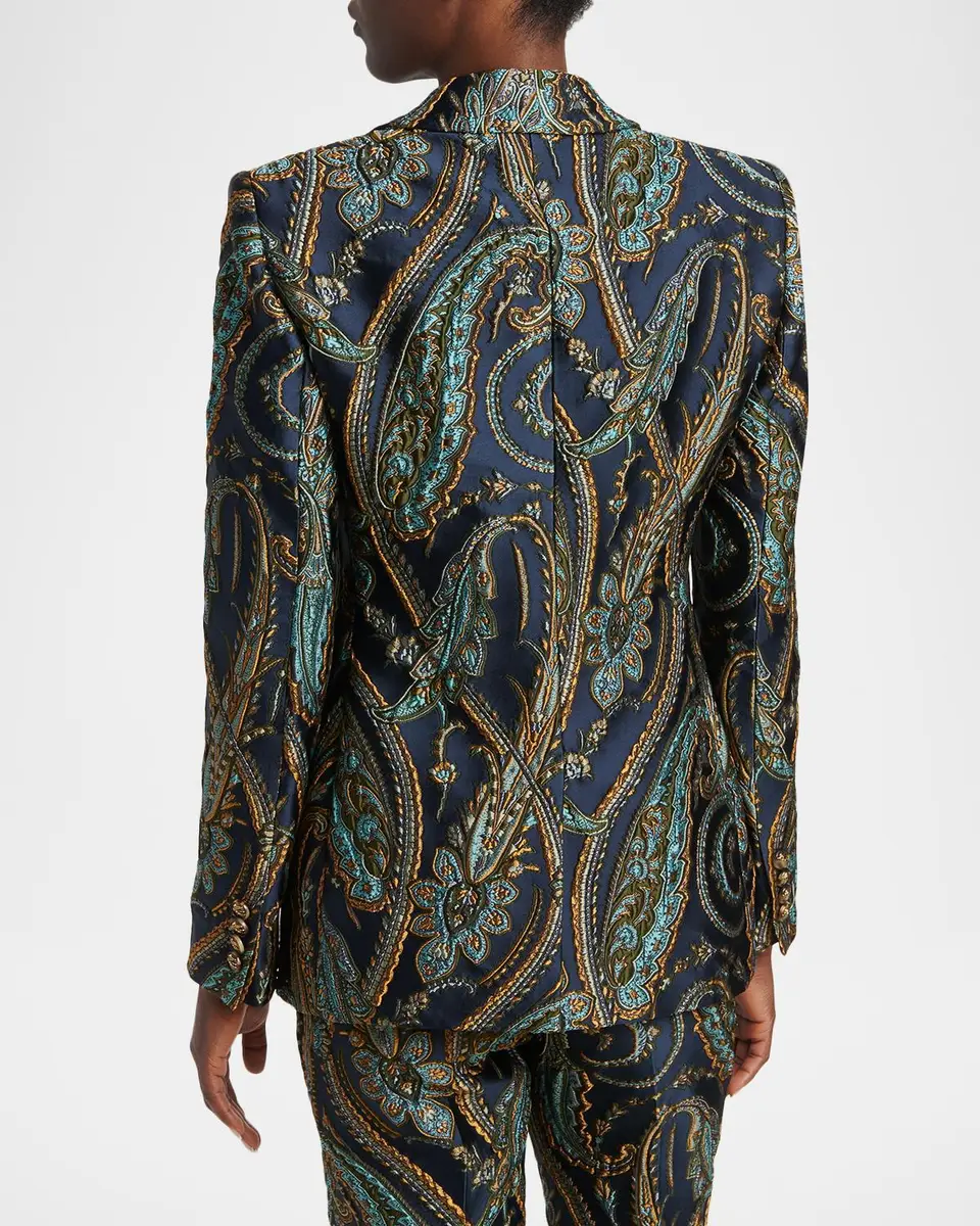 Etro Paisley Jacquard Single-Breasted Fitted Jacket | Thumbnail 3