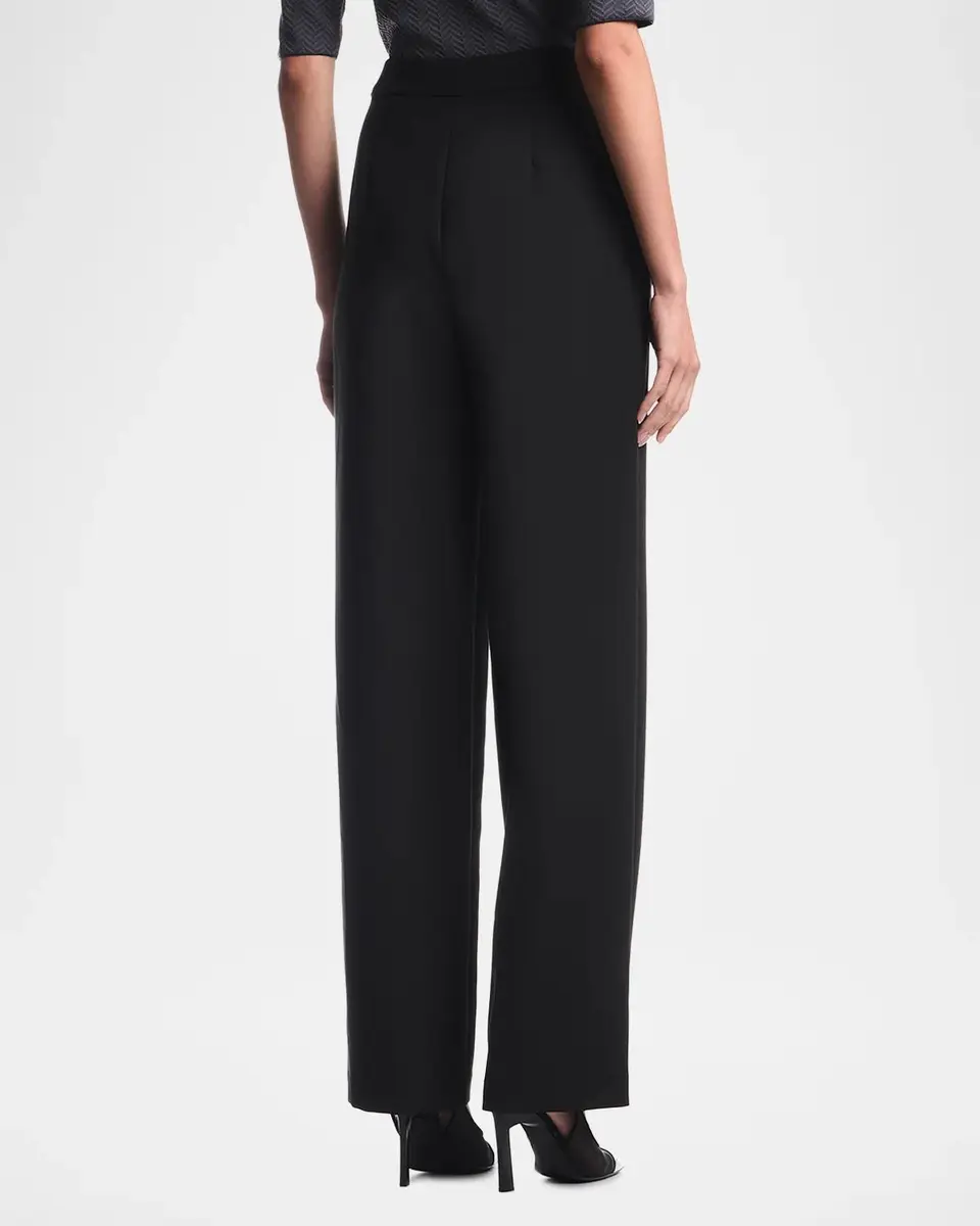 Emporio Armani Straight-Leg Stretch Cady Pants | Thumbnail 2 Emporio Armani Straight-Leg Stretch Cady Pants | Thumbnail 2