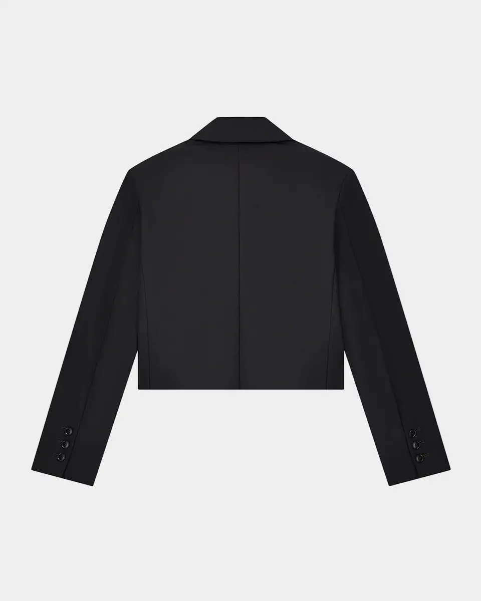 Emporio Armani Cropped Single-Button Boxy Jacket | Thumbnail 5 Emporio Armani Cropped Single-Button Boxy Jacket | Thumbnail 5