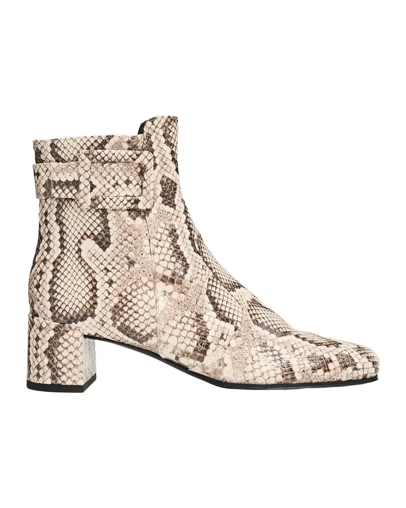 Roger Vivier 45mm Tres Vivier Snake-Printed Leather Ankle Boots | Image 1 Roger Vivier 45mm Tres Vivier Snake-Printed Leather Ankle Boots | Image 1