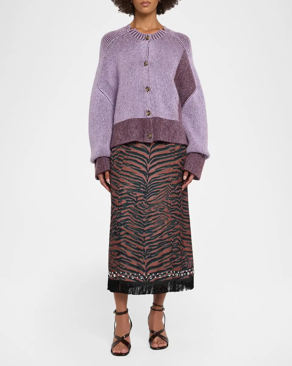 3.1 Phillip Lim Studded Tiger-Print Midi Skirt | Thumbnail 2 3.1 Phillip Lim Studded Tiger-Print Midi Skirt | Thumbnail 2