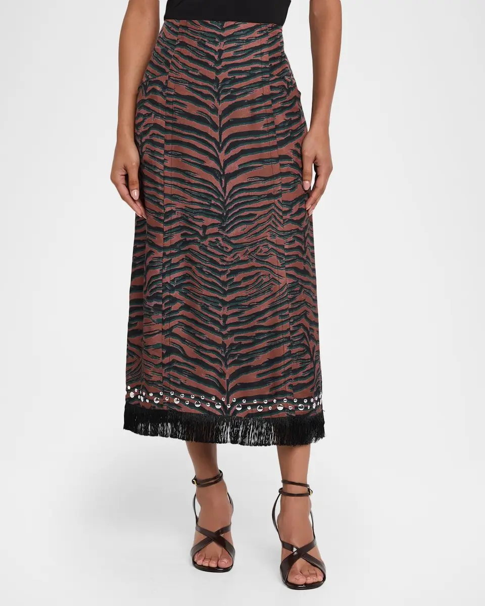 3.1 Phillip Lim Studded Tiger-Print Midi Skirt | Thumbnail 4 3.1 Phillip Lim Studded Tiger-Print Midi Skirt | Thumbnail 4