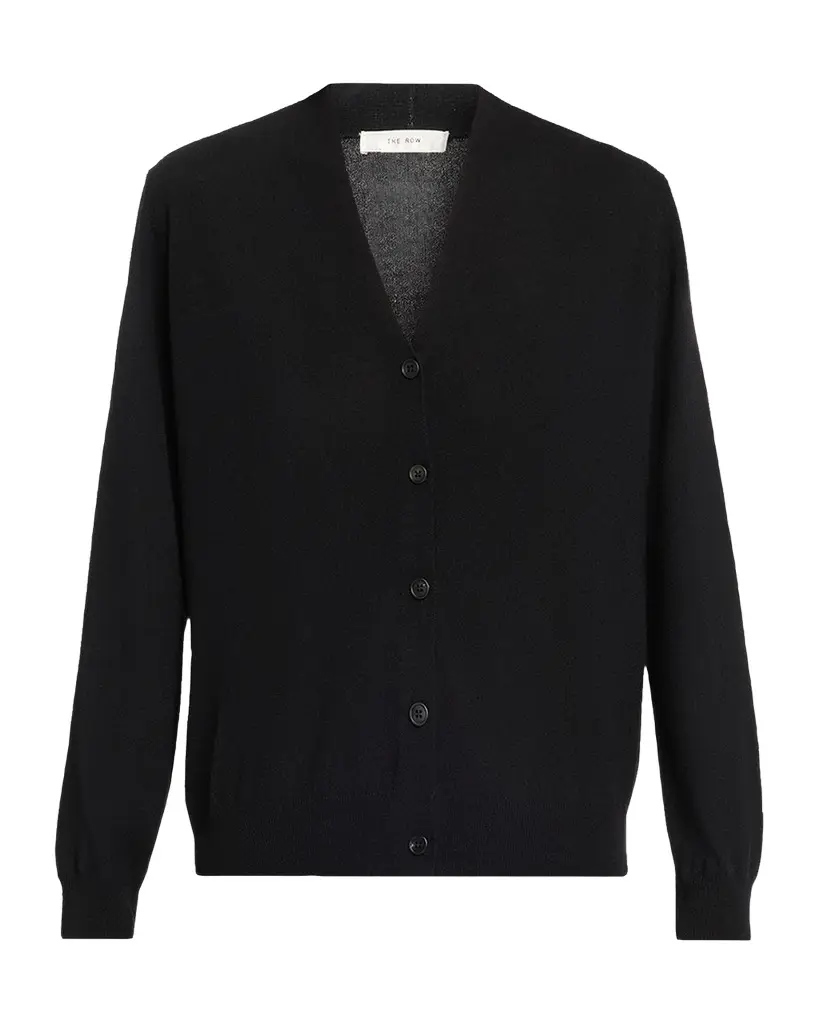 The Row Otie Cashmere V-Neck Cardigan | Image 1 The Row Otie Cashmere V-Neck Cardigan | Image 1