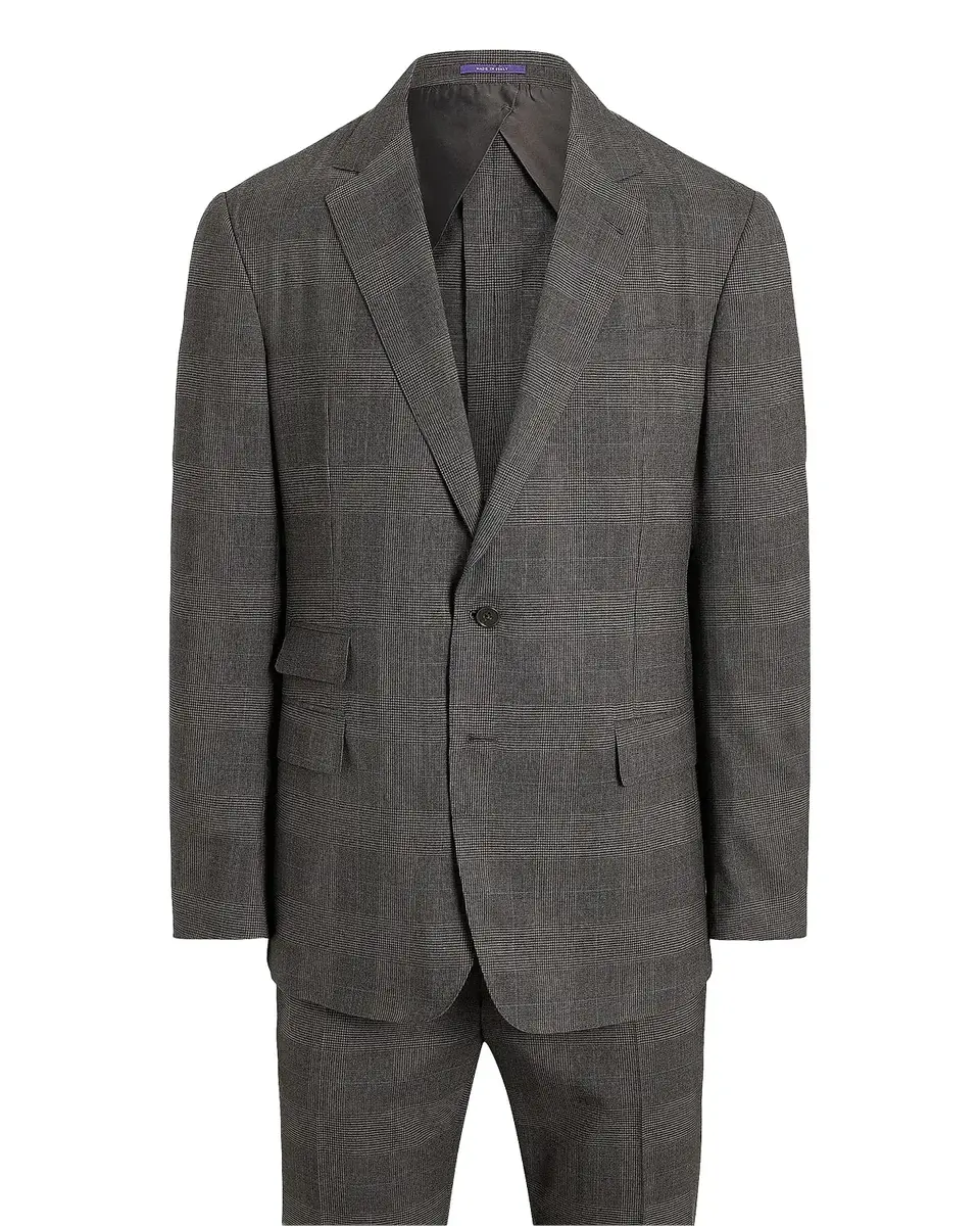 Ralph Lauren Purple Label Men's Kent Hand-Tailored Glen Plaid Wool Suit | Thumbnail 2