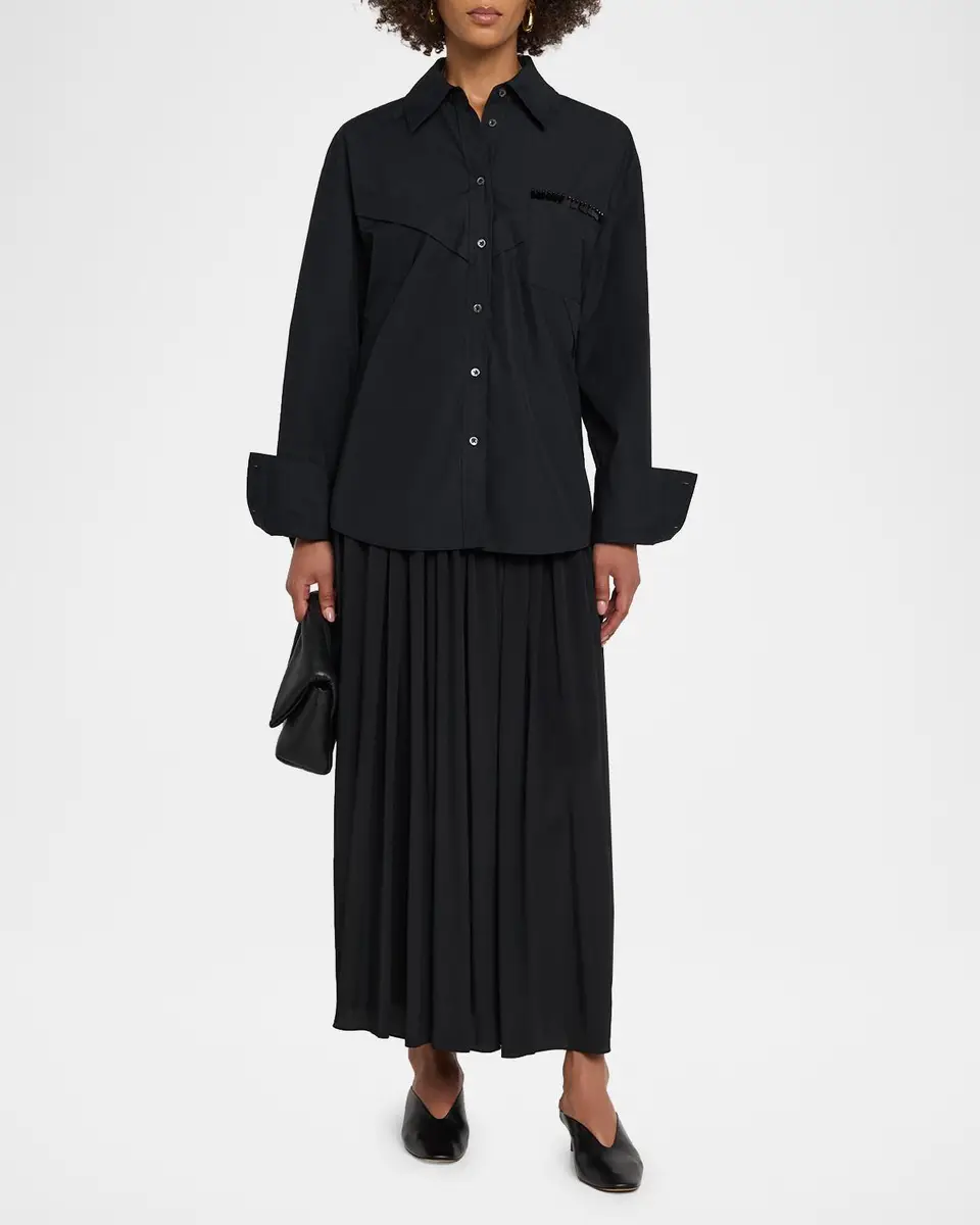 3.1 Phillip Lim Embellished Oversized Poplin Shirt | Thumbnail 2 3.1 Phillip Lim Embellished Oversized Poplin Shirt | Thumbnail 2