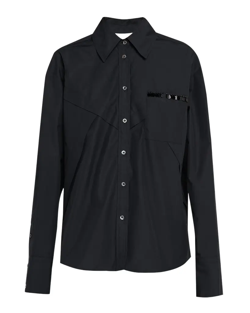 3.1 Phillip Lim Embellished Oversized Poplin Shirt | Image 1 3.1 Phillip Lim Embellished Oversized Poplin Shirt | Image 1