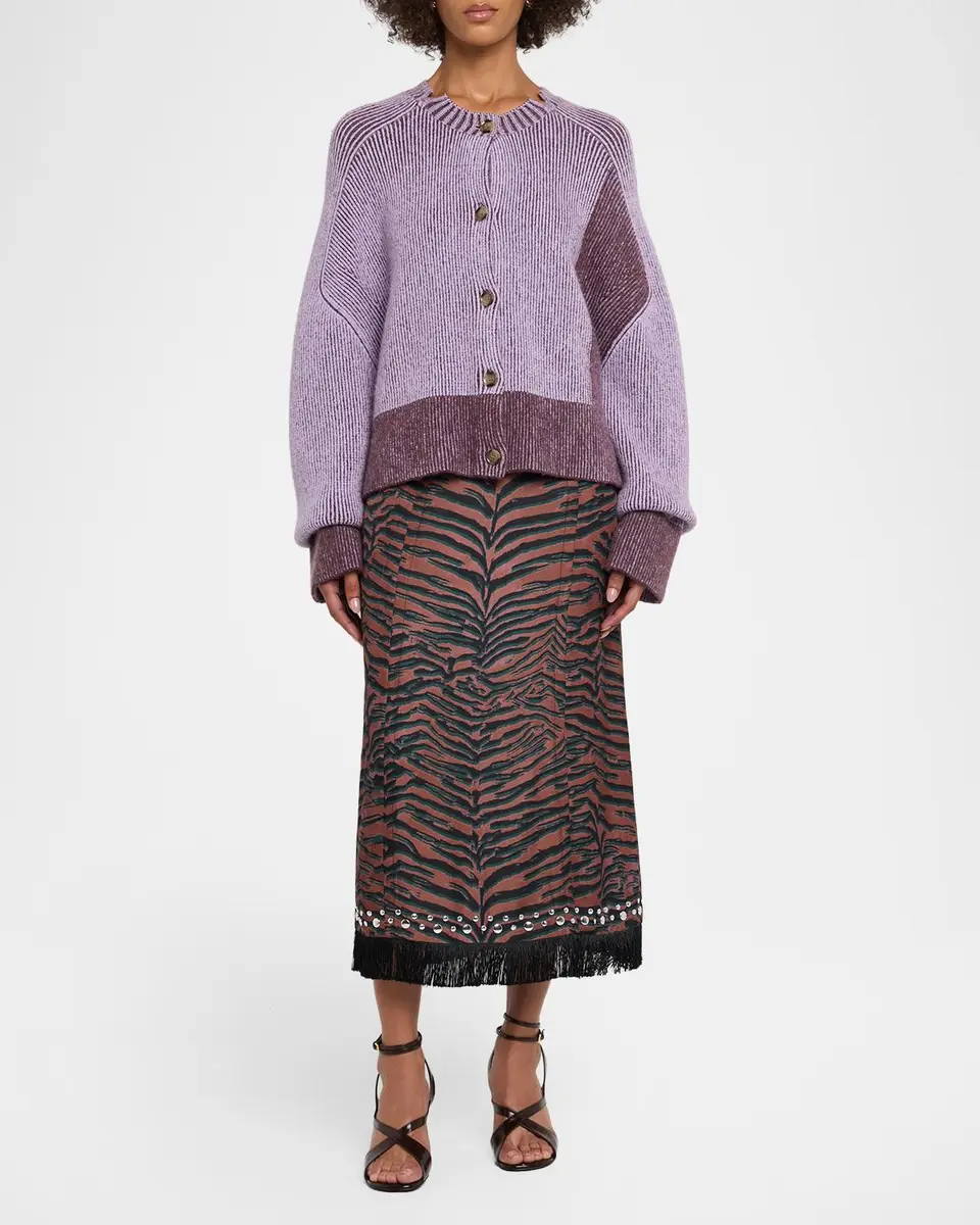 3.1 Phillip Lim Oversized Bi-Color Alpaca-Blend Cardigan | Thumbnail 2 3.1 Phillip Lim Oversized Bi-Color Alpaca-Blend Cardigan | Thumbnail 2