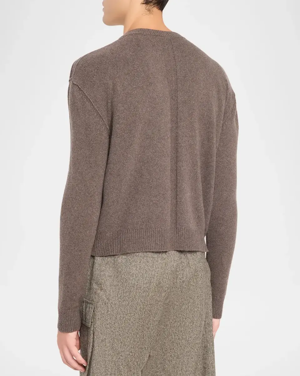 Rick Owens Men's Cashmere and Wool V-Neck Sweater | Thumbnail 3