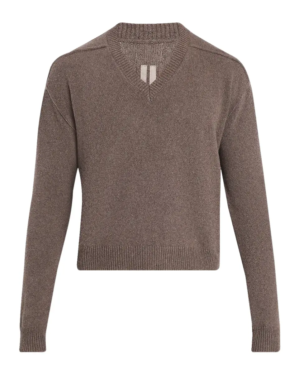 Rick Owens Men's Cashmere and Wool V-Neck Sweater | Thumbnail 5