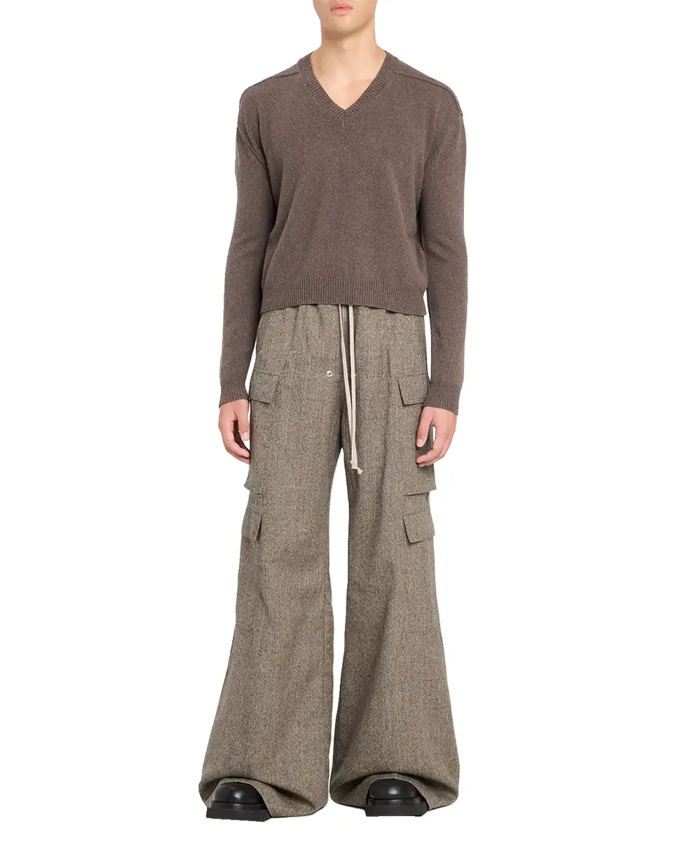 Rick Owens Men's Cashmere and Wool V-Neck Sweater | Thumbnail 6