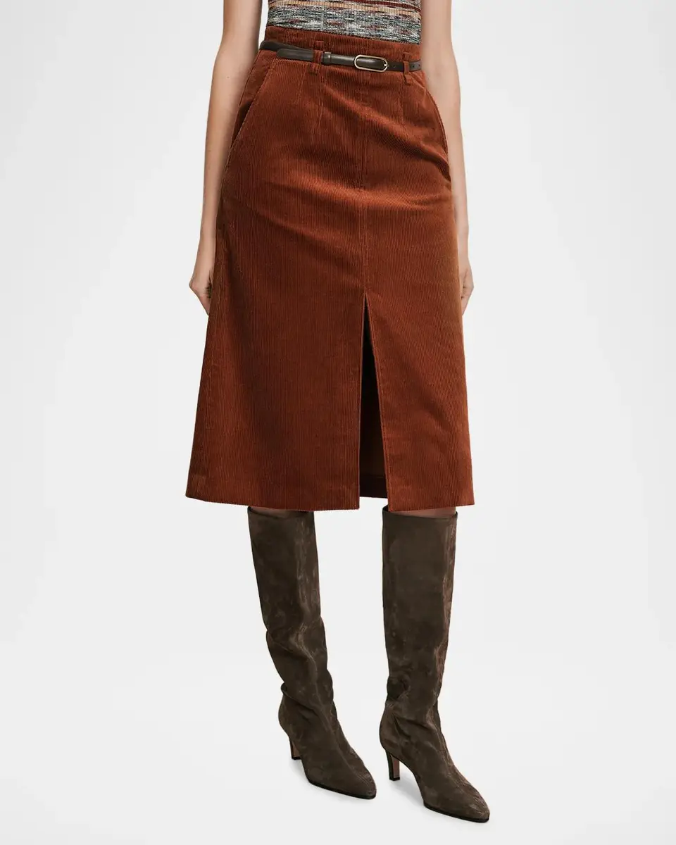 Veronica Beard Alexie Corduroy Midi Skirt | Thumbnail 4 Veronica Beard Alexie Corduroy Midi Skirt | Thumbnail 4