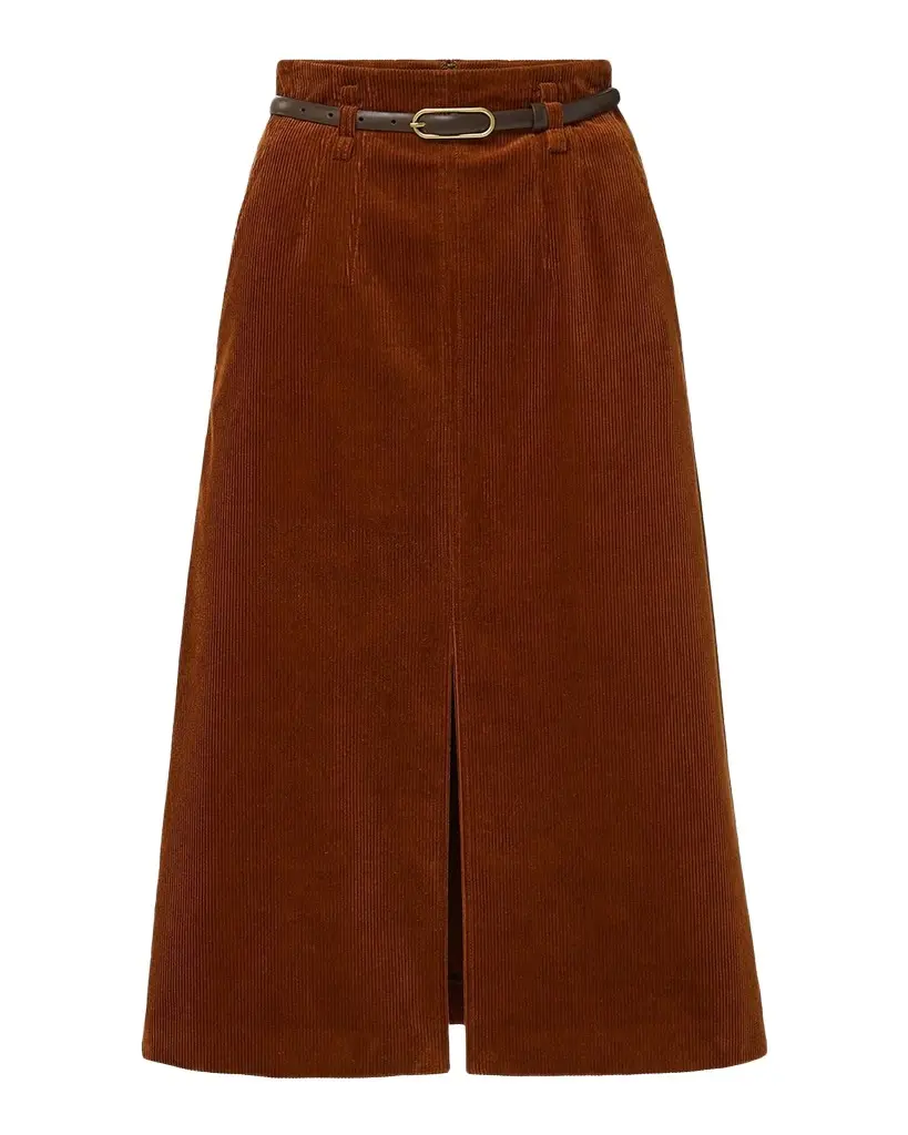 Veronica Beard Alexie Corduroy Midi Skirt
