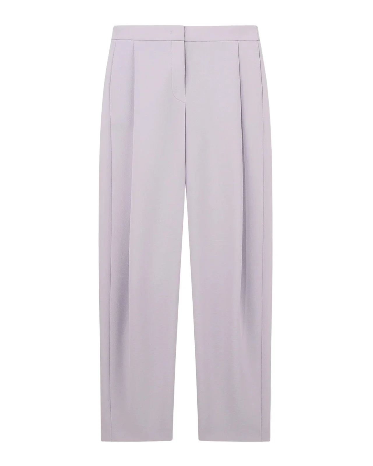 Pleated Tapered Pique Trousers Pleated Tapered Pique Trousers