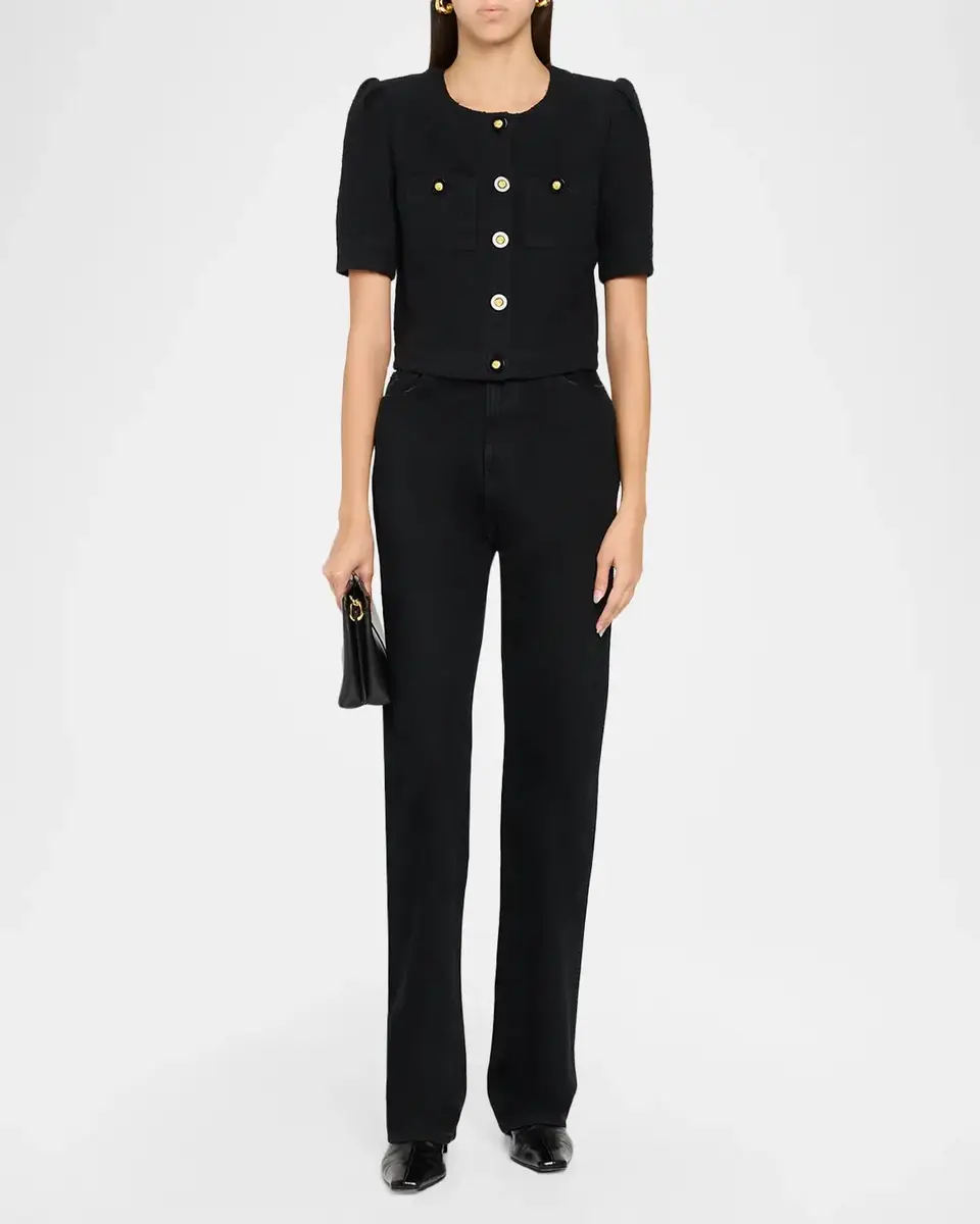 L'Agence Allegra Tweed Short-Sleeve Top | Thumbnail 2 L'Agence Allegra Tweed Short-Sleeve Top | Thumbnail 2