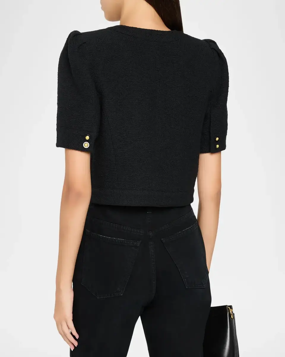 L'Agence Allegra Tweed Short-Sleeve Top | Thumbnail 3 L'Agence Allegra Tweed Short-Sleeve Top | Thumbnail 3
