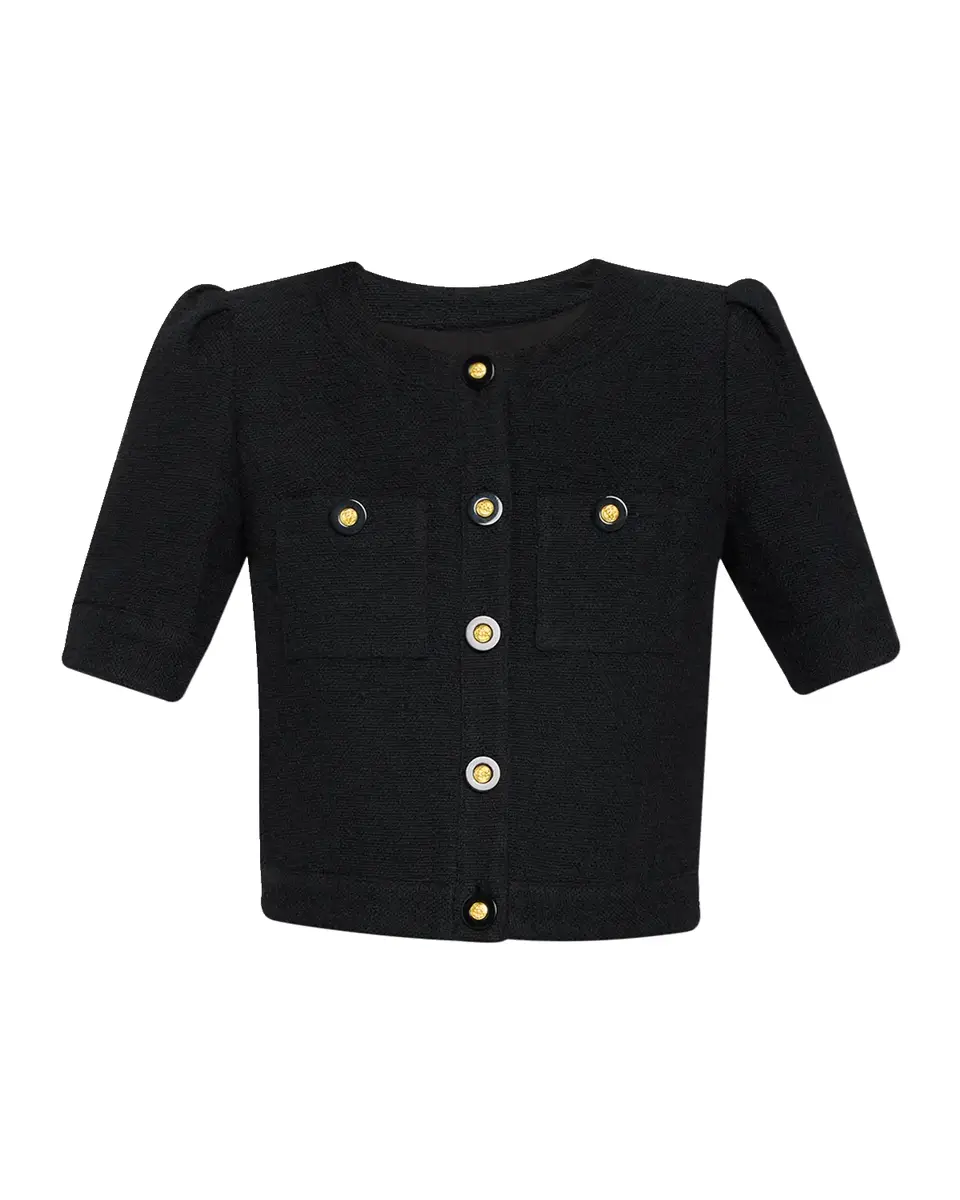 L'Agence Allegra Tweed Short-Sleeve Top | Thumbnail 5 L'Agence Allegra Tweed Short-Sleeve Top | Thumbnail 5