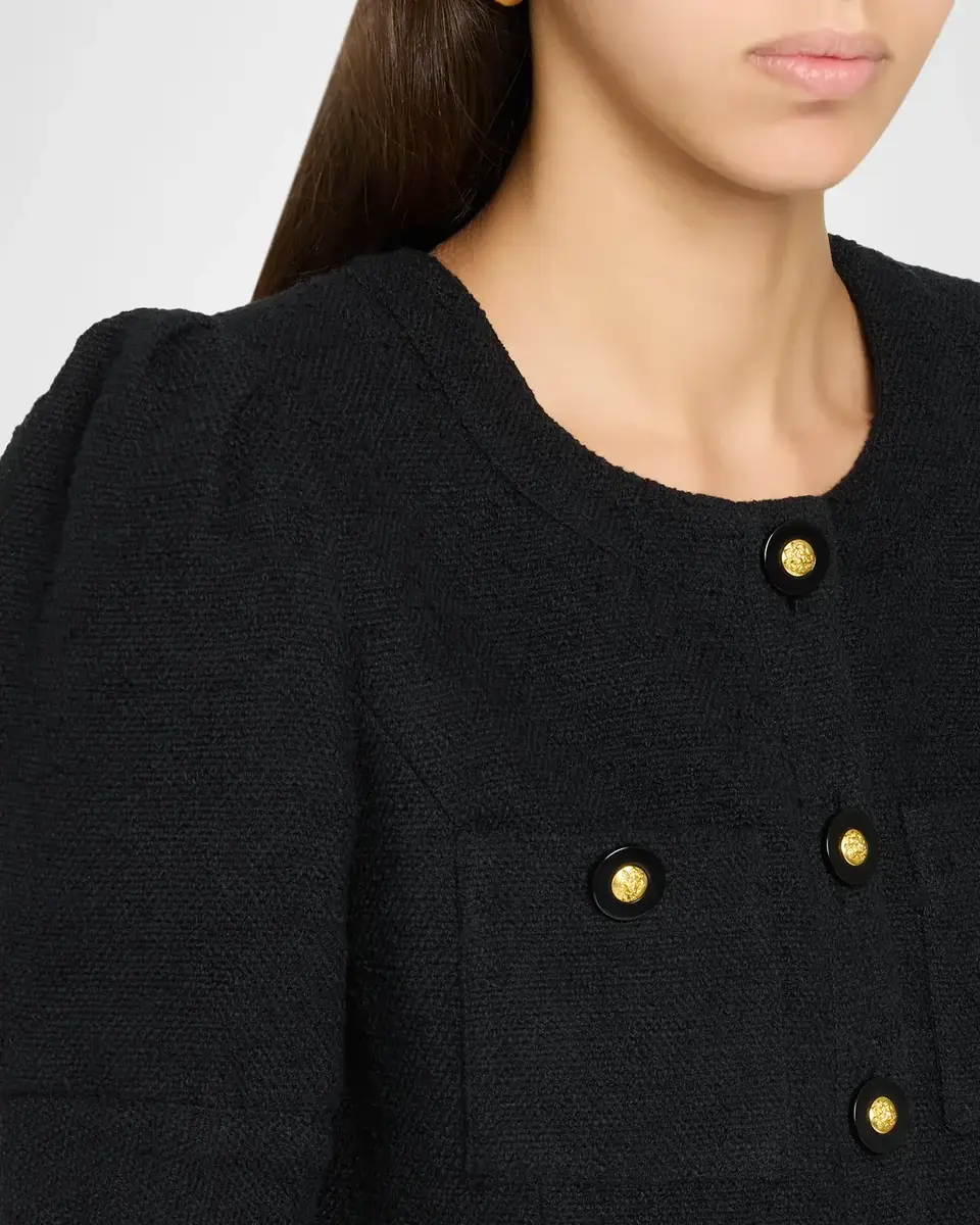 L'Agence Allegra Tweed Short-Sleeve Top | Thumbnail 7 L'Agence Allegra Tweed Short-Sleeve Top | Thumbnail 7
