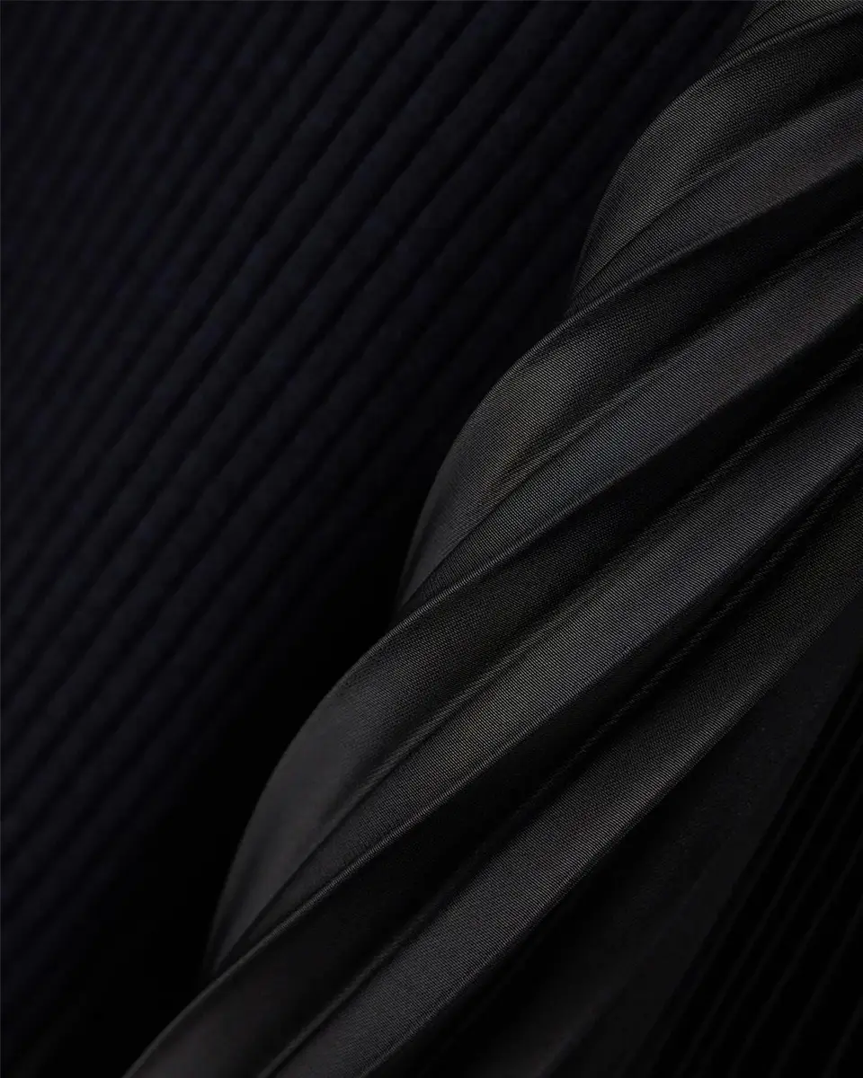 Emporio Armani Pleated-Inset Rib Knit Midi Dress | Thumbnail 6 Emporio Armani Pleated-Inset Rib Knit Midi Dress | Thumbnail 6